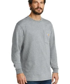 Carhartt Workwear Pocket Long Sleeve T-Shirt K126 Heavyweight Jersey Knit Tee