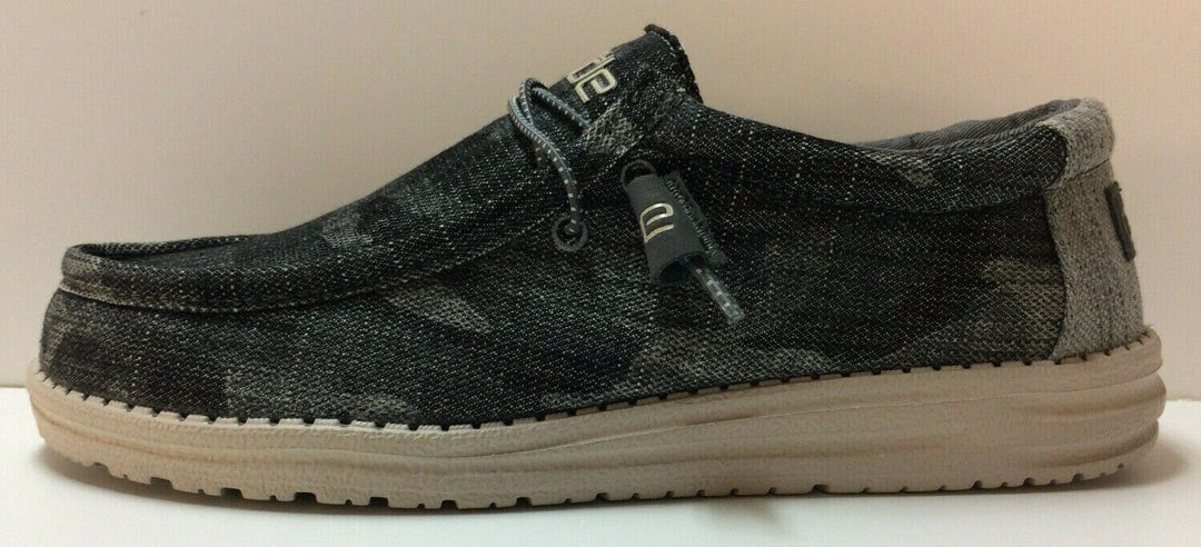 Hey Dude Wally Camo Tweed Men's Casual Comfortable Lightweight Slip On Shoes 3 Hey Dude Wally Camo Tweed Men's Casual Comfortable Lightweight Slip On Shoes