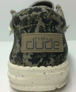 Hey Dude Wally Stretch Sand Dune Camo Men's Lightweight Casual Slip On Shoes