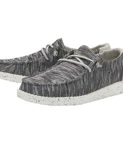 Hey Dude Wendy Sox Dark Grey Lightweight Casual Comfort Slip On Women's Shoes