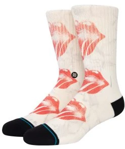 Stance The Rolling Stones Tongue And Lips Licks Rock Crew Socks Large Men's 9-13