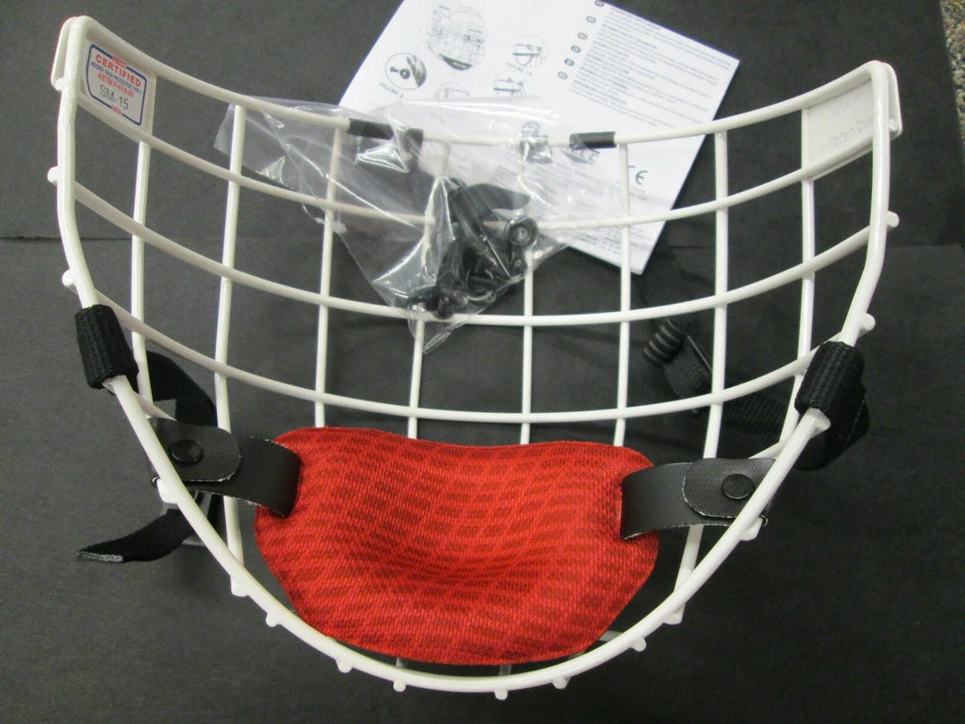CCM FM580 White Hockey Helmet Cage - Face Mask - Small, Medium Or Large 3 CCM FM580 White Hockey Helmet Cage - Face Mask - Small, Medium Or Large